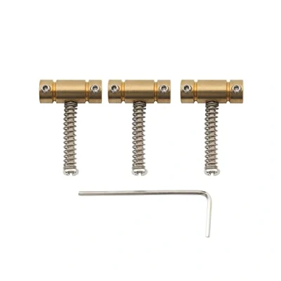 Abbildung von Musiclily Pro 21mm Barrel Messing Telecaster Saitenreiter für Fender Squier Tele Style E Gitarre, Original Farbe (3er Set)