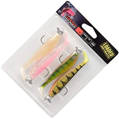 Abbildung von Fox Rage Zander Pro Loaded Uv Mixed Colour Packs X4 Colours 5gr 1/0 7cm Gummifisch
