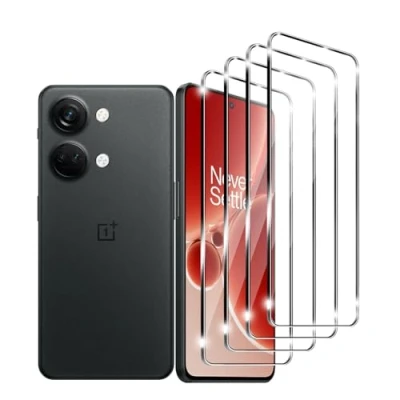 Abbildung von Zicurz 4 Stück Schutzglas für OnePlus Nord 3 5G, Panzer Schutz Glas, Schutzfolie, HD Displayschutz, Blasenfrei, 5G