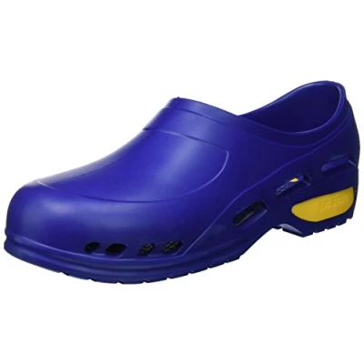 Abbildung von Gima Anatomische, rutschfeste, antistatische, ultraleichtgewichtige, belüftete, latexfreie professionelle Antischock Arbeitsschuhe, Blau, EU Größe 46, 1 Paar