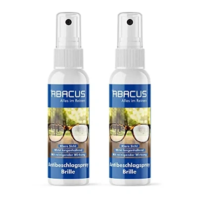 Abbildung von ABACUS® Antibeschlagspray Brille, Antibeschlagspray, Antibeschlagmittel für Brillen &amp; Brillengläser Brille 2X 75 ml (7655.2)