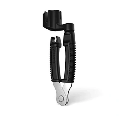Abbildung von D&#039;Addario Accessories Pro Winder Gitarrensaitenwickler, Gitarrensaitenschneider, Gitarrensteg Pin Zieher Ultimatives Ergonomisches All in One Gitarrenwerkzeug zum Einspannen Schwarz