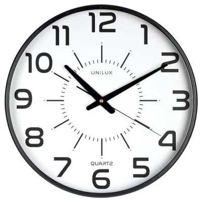 Abbildung von Unilux Wanduhr Maxi Pop, 37,5 cm, schwarz