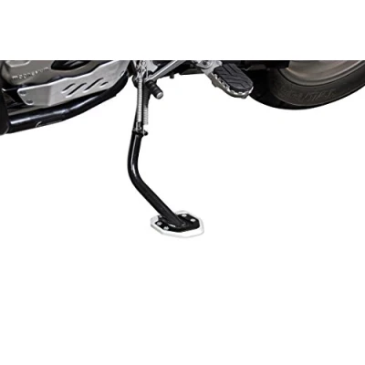 Abbildung von SW MOTECH Seitenständerfuß Verbreiterung Schwarz/Silbern. BMW R1200GS / Adventure.