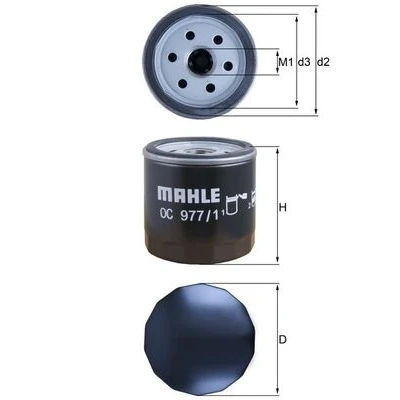 Abbildung von Mahle OC9771 Ölfilter