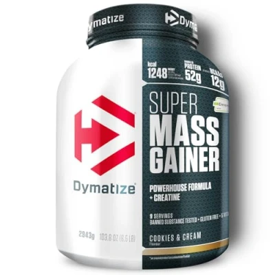 Abbildung von Dymatize Super Mass Cookies Cream 2943g Weight Gainer Powder