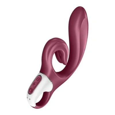 Abbildung von Satisfyer &#039;Love Me&#039;, 22 cm, 2 Motoren, flexibel, ergonomischer Klitorisreizer, Farbe:bordeaux