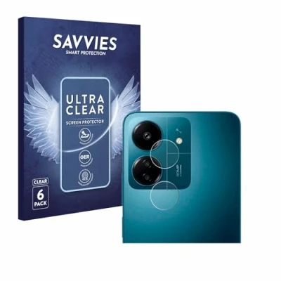 Abbildung von Savvies 6 Stück Schutzfolie für Xiaomi Redmi 13C (NUR Kameraschutz) Displayschutz Folie Ultra Transparent