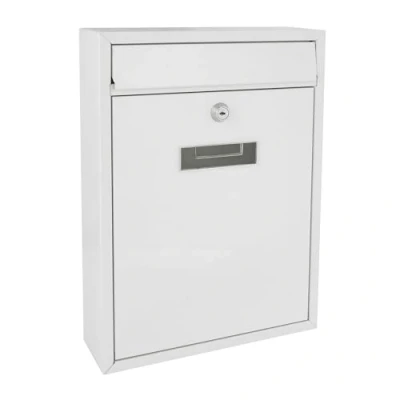 Abbildung von Perel Briefkasten Ibiza, Wandmontage, mit Namensschild, inkl. 2 Schlüssel, Abmessungen (H x B T) 36 26 8 cm, Weiß