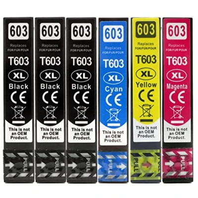Abbildung von OBV Sparset als Ersatz für Epson 603XL Tintenpatronen Expression Home XP 3150 3155 4150 4155 2150 2155 2100 XP2105 Workforce WF 2810 2830 2835 2850 (6er Pack)