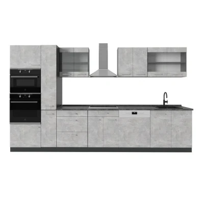 Abbildung von Vicco Küchenzeile R Line, Beton/Anthrazit, 350 cm, AP Anthrazit