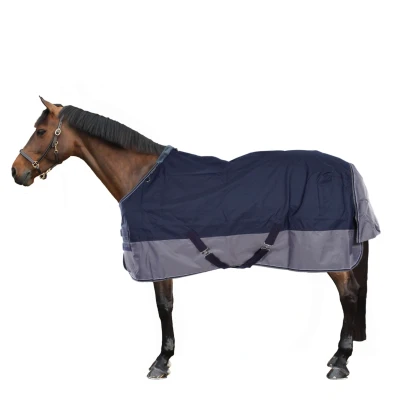 Abbildung von EQUITHÈME Turnout Rug Tyrex 600D 150g Navy/Grau 150/198