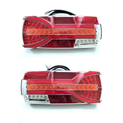 Abbildung von Matel Service 2x 7 Funktionen LED Rückleuchte E9 12V 24V IP68 für BUS Trailer LKW PKW Anhänger