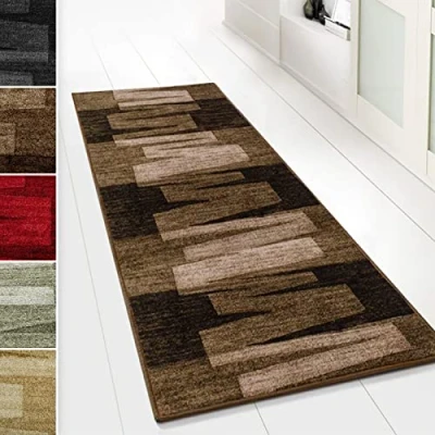 Abbildung von Floordirekt Läufer Teppich Brücke Teppichläufer Veneto (Braun, 67 x 350 cm)
