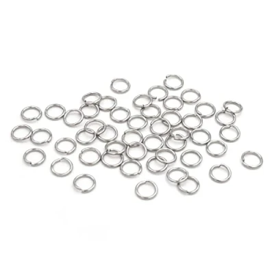 Abbildung von Vintageparts Biegeringe aus 304 Edelstahl 6 mm 50 Stück zum Schmuck selber Machen