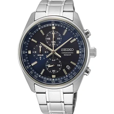 Abbildung von Seiko Chronograph, Herren, Größe: One Size, Silver coloured