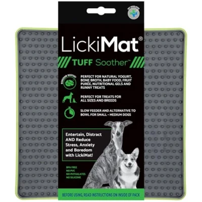 Abbildung von Lickimat Soother Tuff Stressreduzierende Fressmatte 20x20 cm Hunde...
