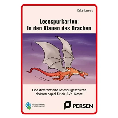 Abbildung von Lesespurkarten: In den Klauen des Drachen: Eine differenzierte Lesespurgeschichte als Kartenspiel zur Förderung der Hör und Lesekompetenz (3. 4. Klasse)
