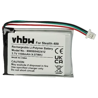 Abbildung von vhbw Akku kompatibel mit Turtle Beach Ear Force Stealth 700X Gen 2 Wireless Headset Kopfhörer (1100mAh, 3,7V, Li Polymer)