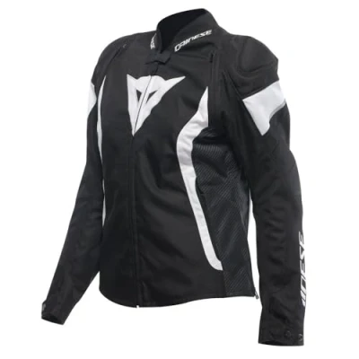 Abbildung von Dainese Avro 5 Tex Jacket Wmn, Textil Motorradjacke, mit Protektoren, Frau, Schwarz/Weiß/Schwarz, 44