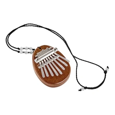 Abbildung von Sonic Energy Massivkörper Kalimba C Dur, 8 Töne Sapeleholz Für Meditation, Yoga, Kinder Inkl. Umhängeband (KL801TOL)