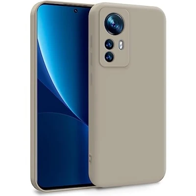 Abbildung von MyGadget Hülle für Xiaomi 12 12x Zweilagige Handyhülle mit Kameraschutz Cover Innenfutter &amp; Silikon außen Grau
