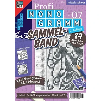 Abbildung von Profi Nonogramm 3er Band Nr. 7.Nr.7: Rätsel fürs Auge. Inhalt: 20+21+22