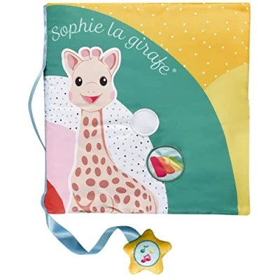 Abbildung von Sophie la Girafe Touch &amp; Play Book Interaktives Baby Lernbuch einfach zu handhaben Maxi Format mit 8 Seiten leuchtende und kontrastreiche Farben