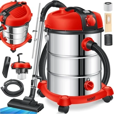 Abbildung von MASKO Industriesauger, 2300 W, Industriestaubsauger Staubsauger Nass Trocken Sauger Edelstahl