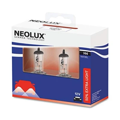 Abbildung von Glühlampe Halogen NEOLUX H4 Extra Light + 50% 12V/60/55W, 2 Stück