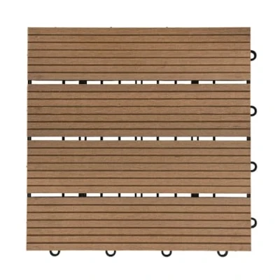 Abbildung von WPC Holzfliesen BAVARO Teak 3 m²