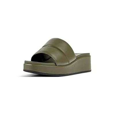 Abbildung von Camper Misia Pantolette flach, Damen, Größe: 36, Dunkelgrün Schuhe