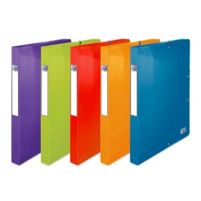 Abbildung von 10 x Oxford Sammelbox PP School Life A4 2,5cm farbig sortiert