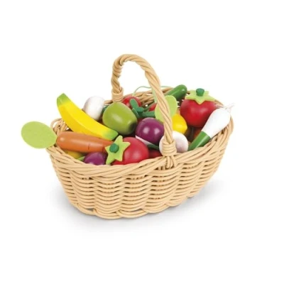 Abbildung von Janod Vegetables And Fruits In A Basket Of 24 Pcs