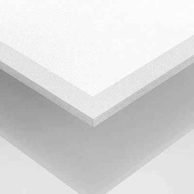 Abbildung von Prios LED Panel Dinvoris, dimmbar, Leuchtmittel fest verbaut, warmweiß, Modern, Kunststoff, Aluminium, weiß, silber, 1 flammig, inkl.