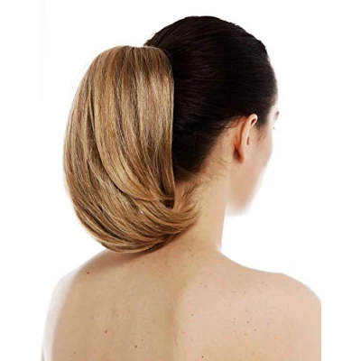 Abbildung von WIG ME UP T6545 s MediumBlonde Haarteil Pferdeschwanz Zopf Butterfly Klammer kurz voluminös glatt Dunkelblond Goldblond gesträhnt