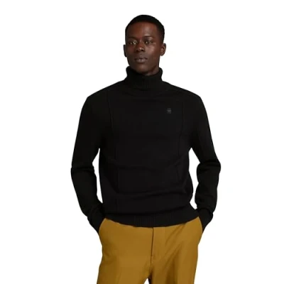 Abbildung von G STAR RAW Herren Structure Turtle Knitted Pullover, Schwarz (dk black D23937 D447 6484), M