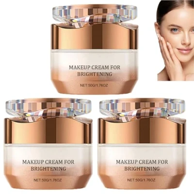 Abbildung von Kekecai Whitening Cream, Anti Falten und straffende Grundierung, Niacinamide Lady Plain Gesichtscreme, Makeup Cream zur Aufhellung, feuchtigkeitsspendende Hautaufhellung (3pcs)