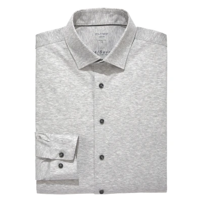Abbildung von OLYMP Luxor 24/Seven modern fit Hemd Langarm Jersey Stretch hellgrau Gr. 38
