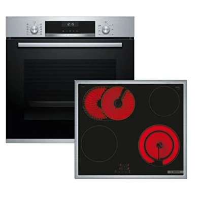 Abbildung von BOSCH Backofen Set &quot;HBD631CS61&quot;, HBA537BS0, mit Teleskopauszug nachrüstbar, ecoClean Direct