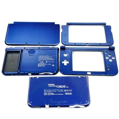 Abbildung von Neue blaue Farbe DIY New3DSXL Extra Schalen Gehäuse ABCDE 5 Face Set Ersatz für New3DS New 3DS XL LL 3DSXL 3DSLL Spielkonsolen Außengehäuse Ober/Unterseite Abdeckung Platten Frontplatte