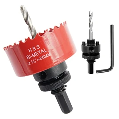 Abbildung von Lochsäge 65mm, LAIWEI Schwerlast Dorn lochbohrer, 4341 Bohrer, Lochfräser zum Bohren von Löchern in Holz, Aluminium, PVC und anderen Materialien, Bohrwerkzeuge