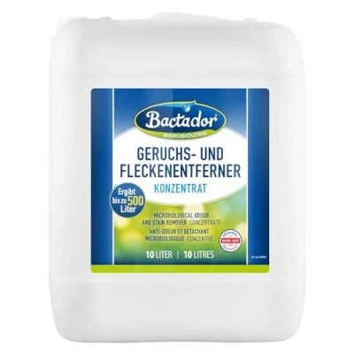 Abbildung von Bactador Enzymreiniger Geruchsentferner &amp; Fleckenentferner Konzentrat 10L Mikrobiologischer Geruchsneutralisierer Porentiefe Reinigung in Haushalt Tierhaltung Hundeurin/Katzenurin Entferner