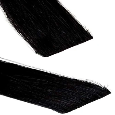 Abbildung von hair2heart Invisible Tape Extensions Echthaar Premium 20 Tapes 40cm 2/0 schwarz