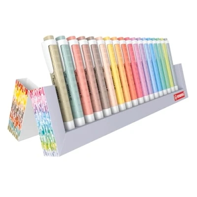 Abbildung von STABILO Textmarker swing cool NatureCOLORS Tischset mit 18 verschiedenen Farben