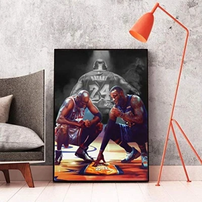 Abbildung von EDGIFT2 Michael Jordan Kobe Bryant Lebron James Hochwertiges NBA Poster Stars Legende Wohnkultur Wohnzimmer für Jungen Wandaufkleber 60X80cm 24x32 Zoll ohne Rahmen