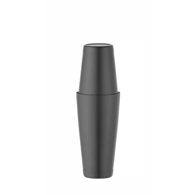 Abbildung von HENDI Cocktail Shaker, BarUp, Tin on Boston Cocktailshaker, matte Ausführung, Cocktailmixer mit 2 gewichteten Bechern: 0,6L &amp; 0,8L, Edelstahl, schwarz