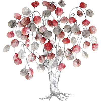 Abbildung von GILDE Wanddekoobjekt &quot;Wandrelief Love Tree, rottöne/silber&quot;, klassisch, Metall