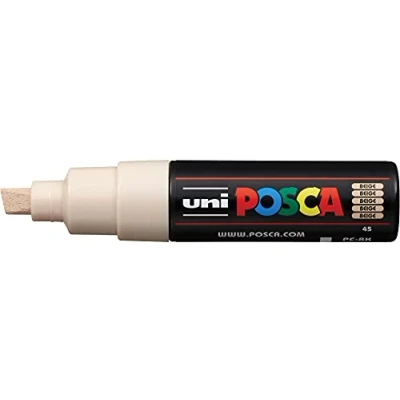 Abbildung von 6 x Uni Ball Fasermaler Posca PC 8K 8mm beige