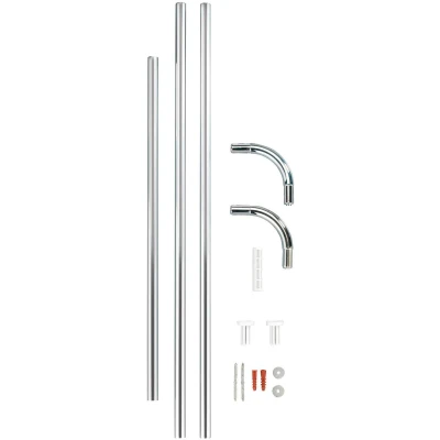 Abbildung von Duschvorhangstange, WENKO, Winkelstange universal 20 mm chrom